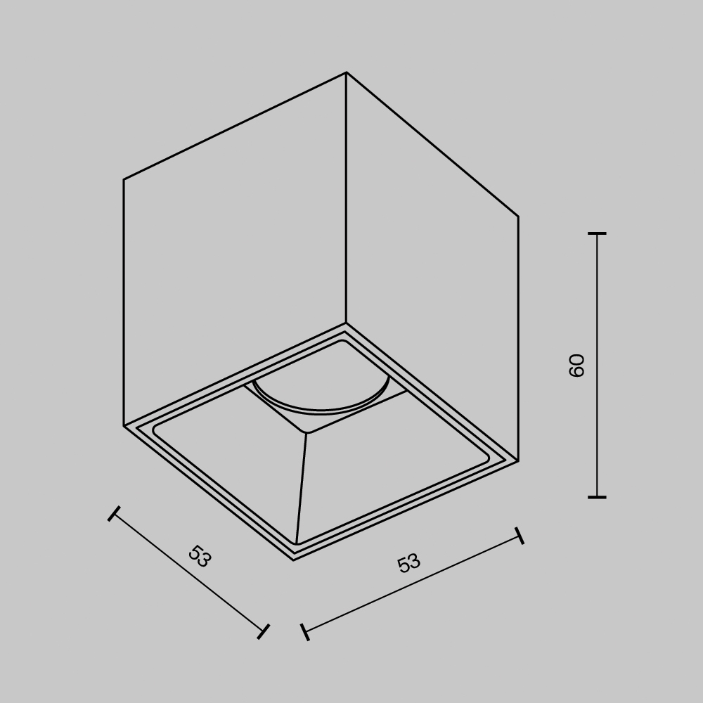 Потолочный светильник Technical C064CL 5W4K SQ