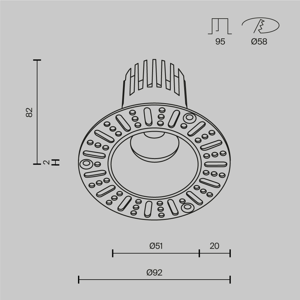Встраиваемый светильник Technical DL119 10W 2.7K TRS