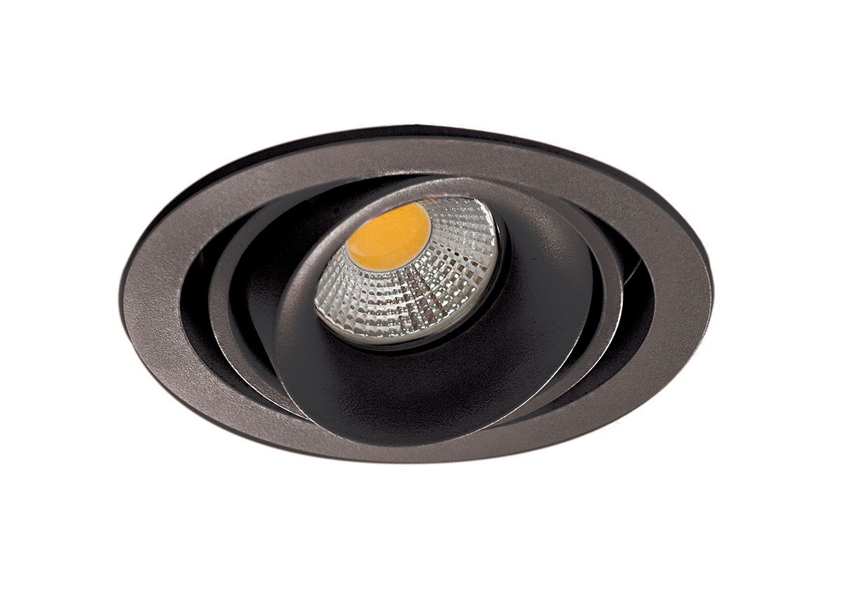 Встраиваемый светильник под сменную лампу DL18615/01WW-R Shiny black/Black Lumme