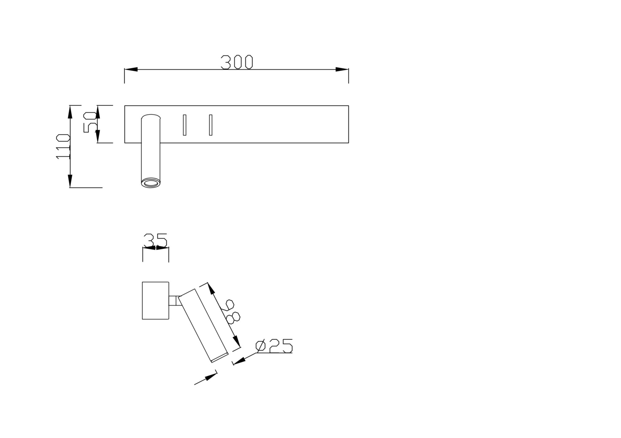Настенный светильник (бра) Technical C031WL L8