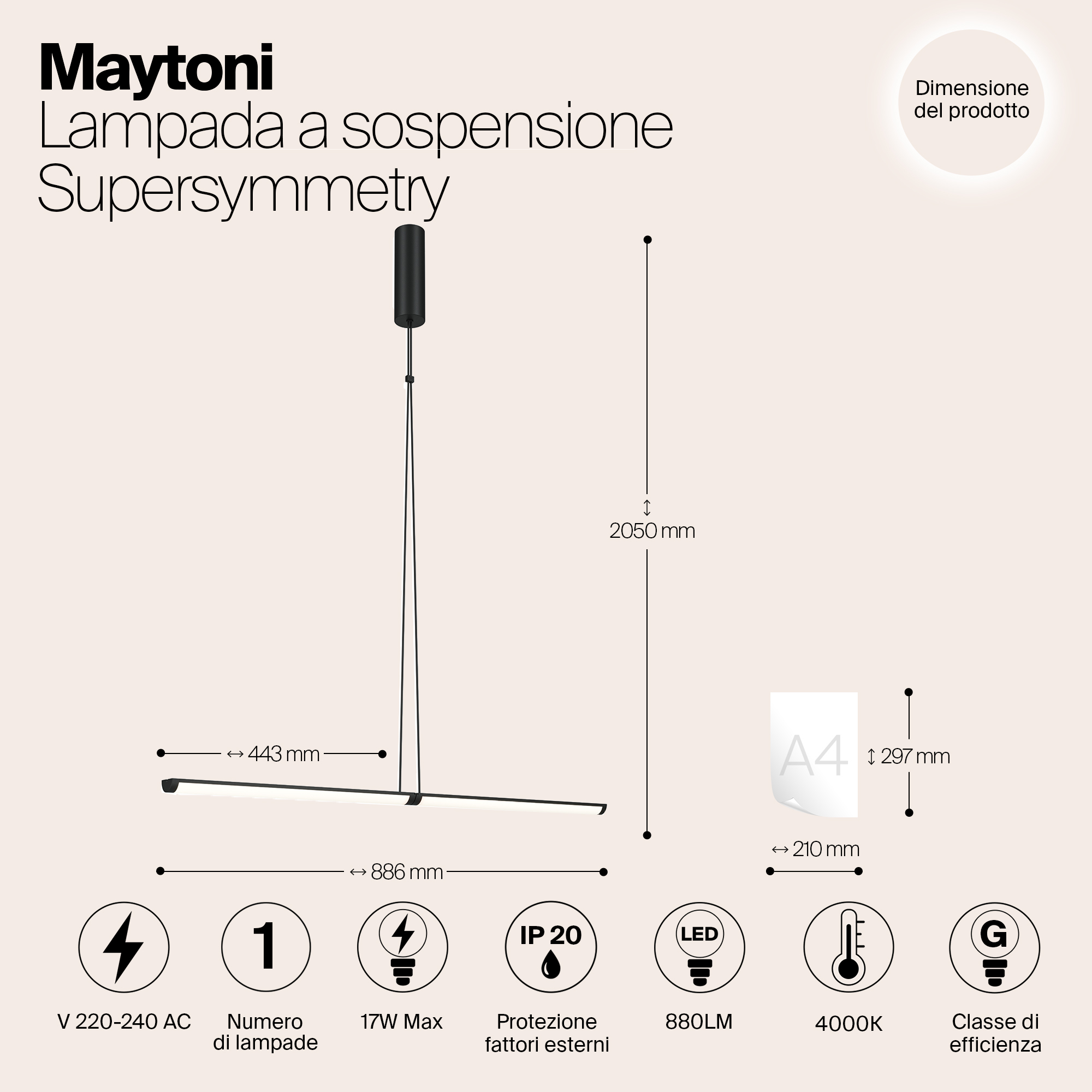 Подвесной светильник Maytoni P096PL L11BK