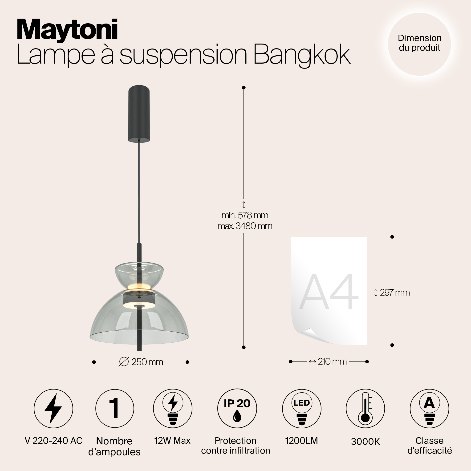 Подвесной светильник Maytoni MOD185PL L11B3K2