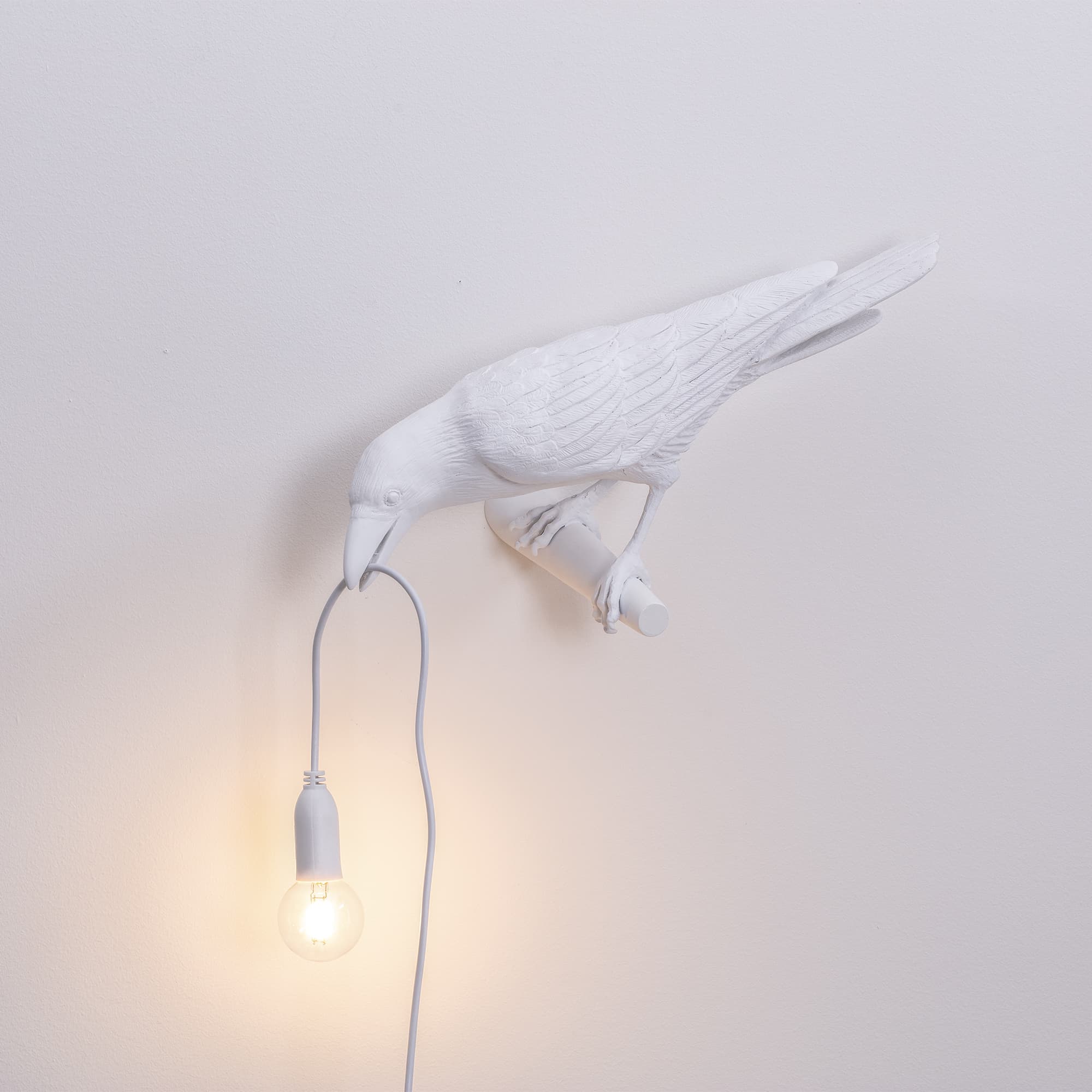 Настенный светильник Bird Looking Left White