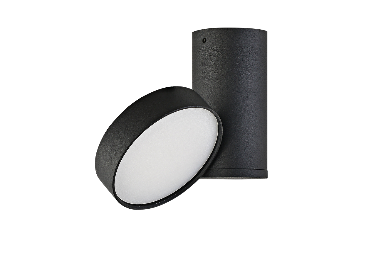 Накладной светодиодный светильник, 15Вт, диммируемый DL18811/15W Black R Dim Moon