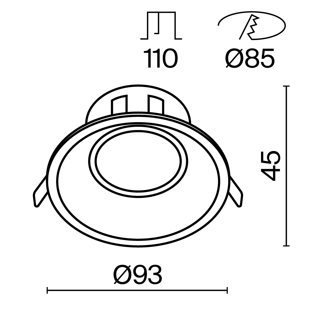 Встраиваемый светильник Technical DL028 2 01