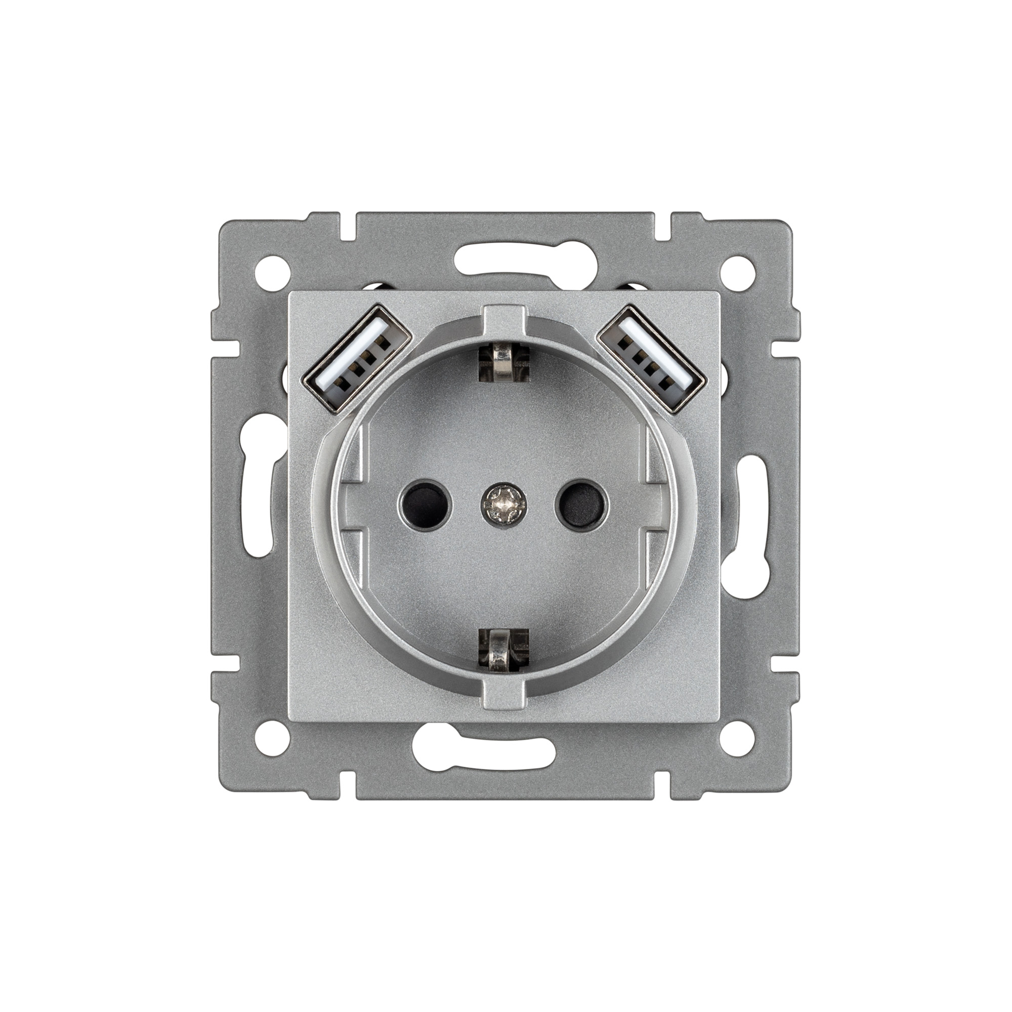 Механизм розетки с USB зарядкой SCT MUAA PL GR V