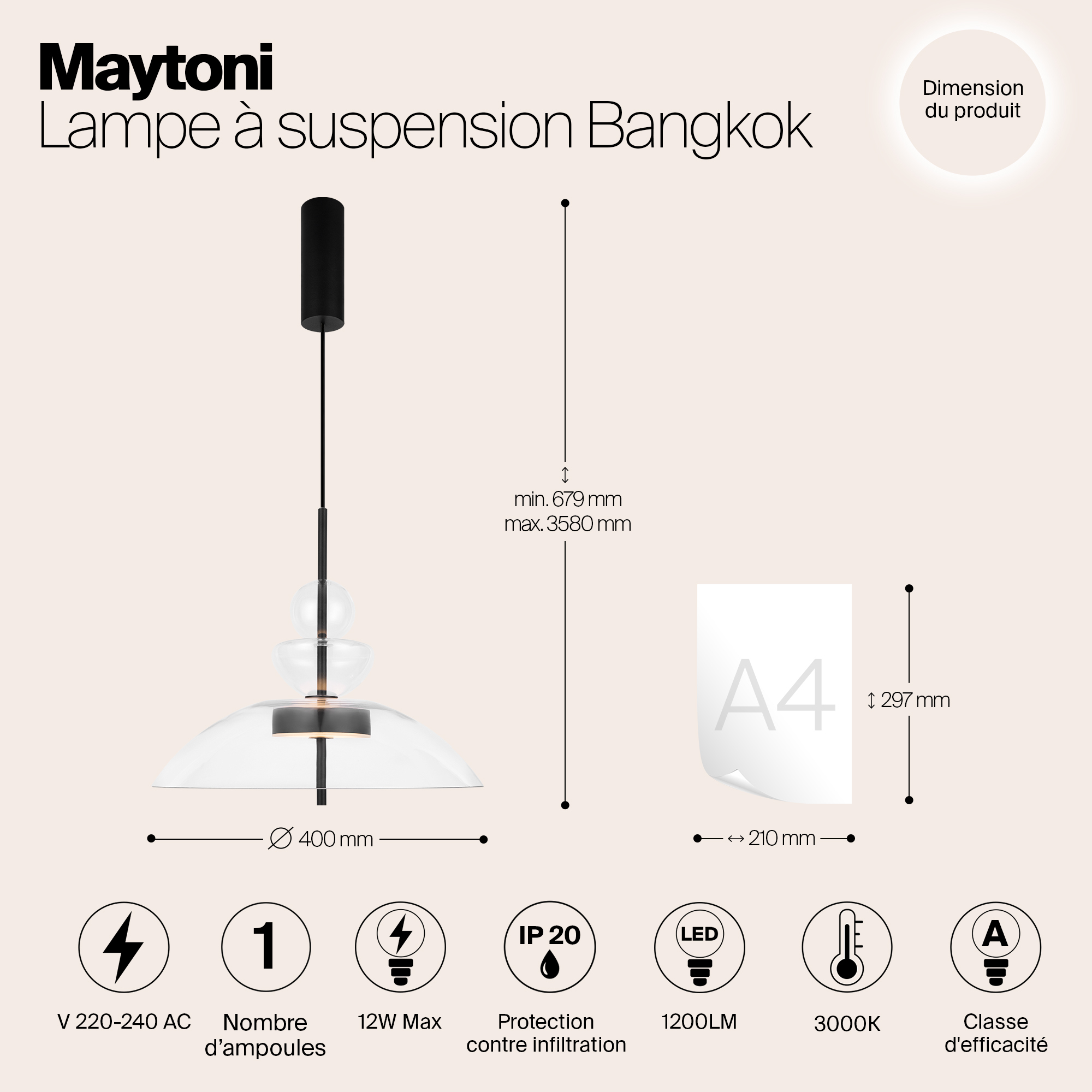 Подвесной светильник Maytoni MOD185PL L6B3K3