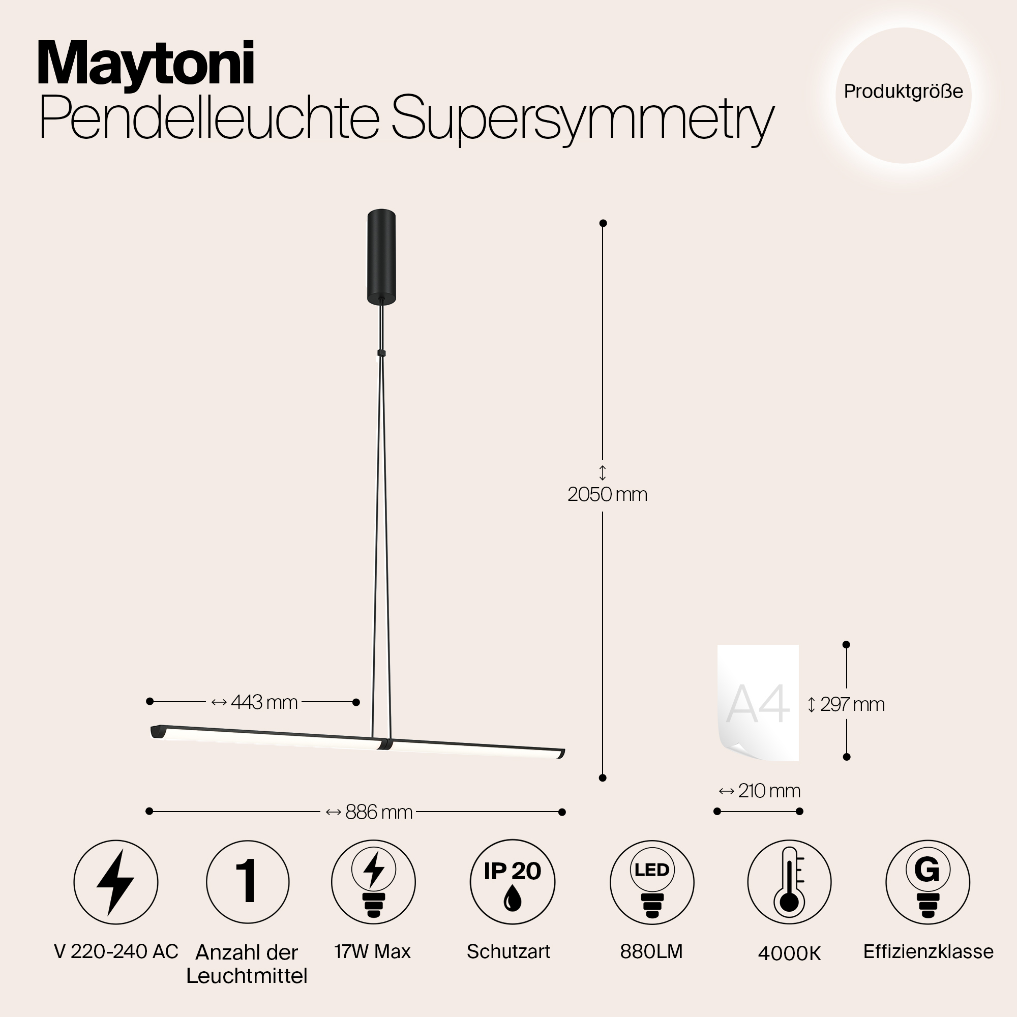 Подвесной светильник Maytoni P096PL L11BK