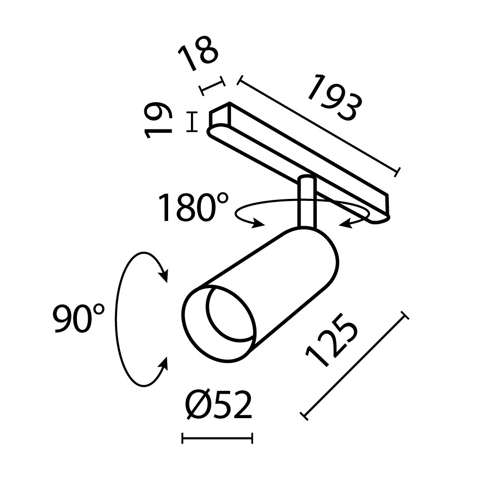 Трековый светильник Technical TR032 4 12WTW S DD