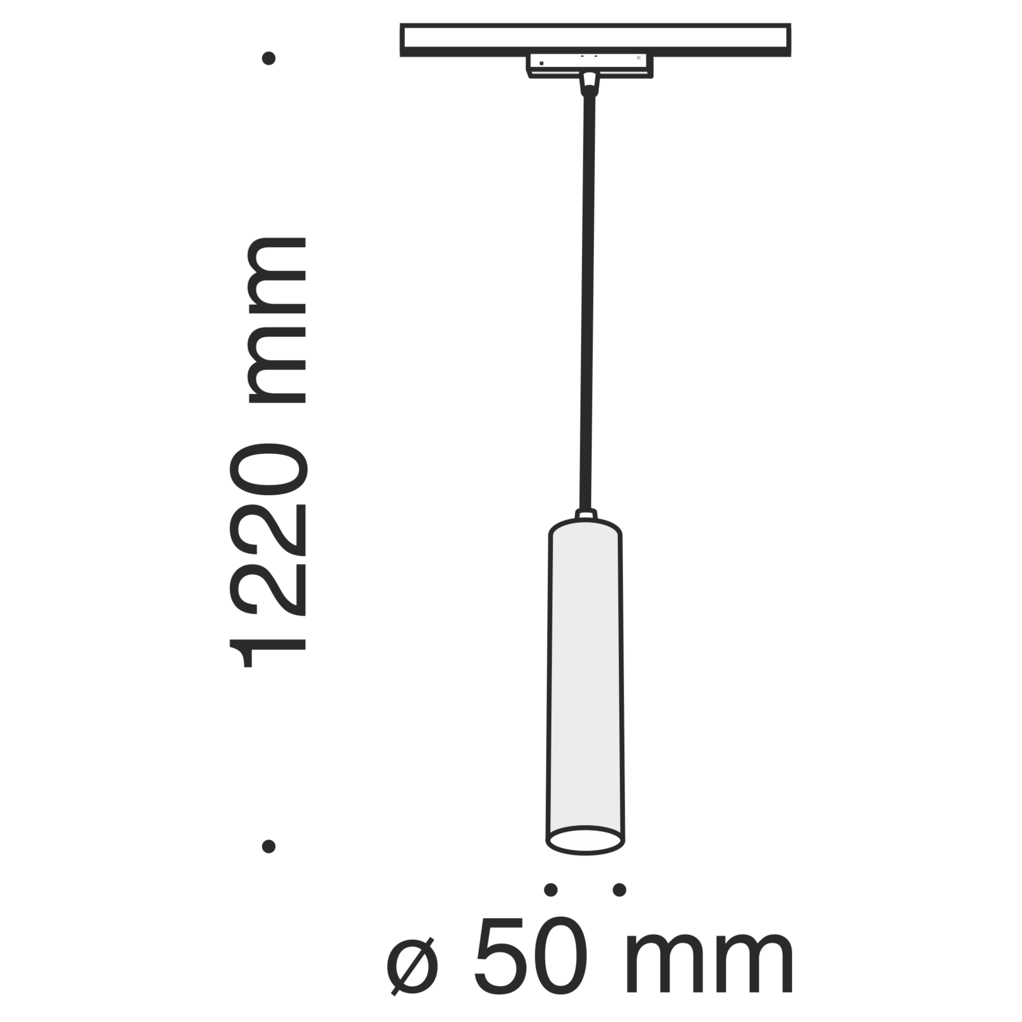 Трековый подвесной светильник Technical TR016 2 12W4K