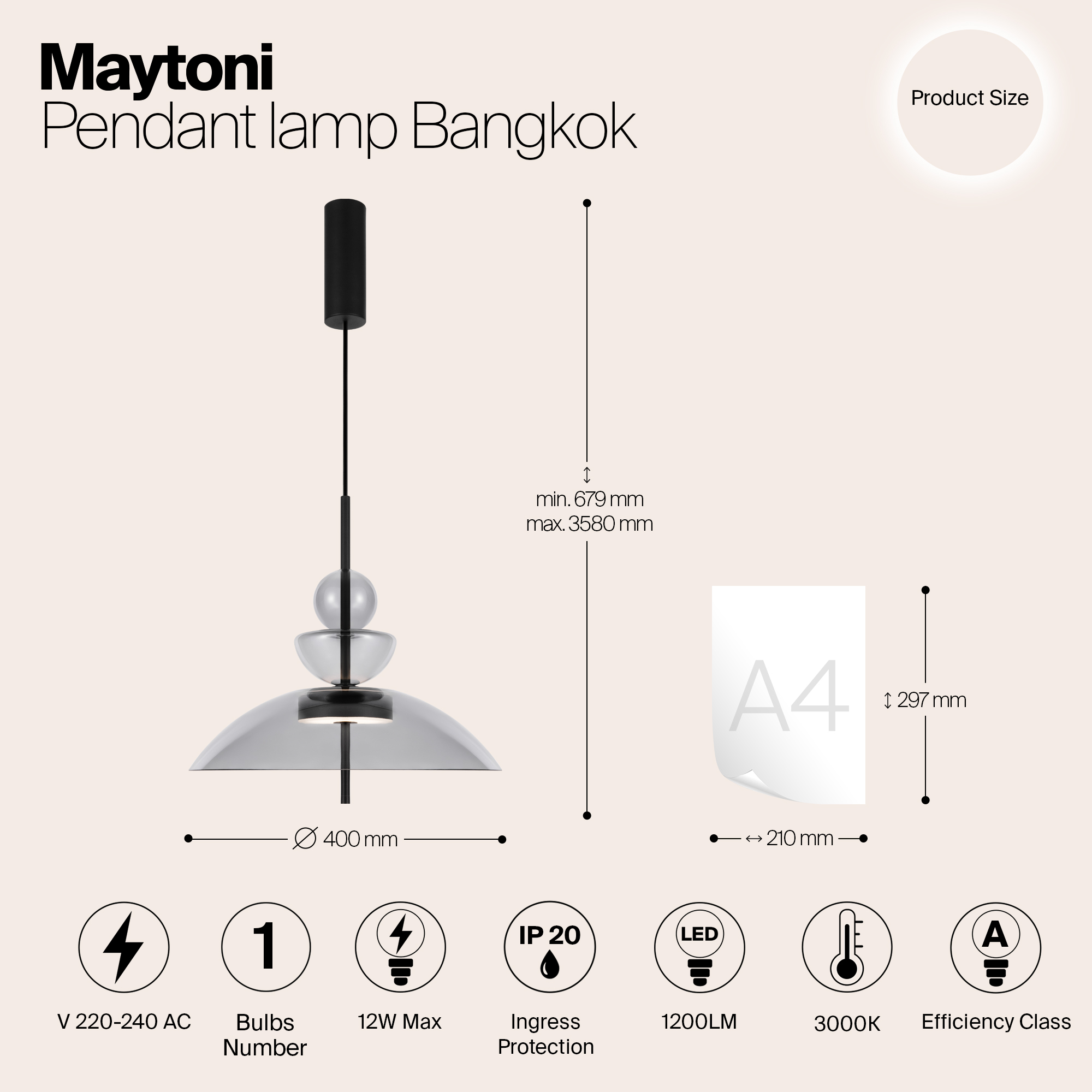 Подвесной светильник Maytoni MOD185PL L11B3K3