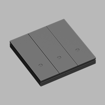 Выключатель трехклавишный ZigBee Black