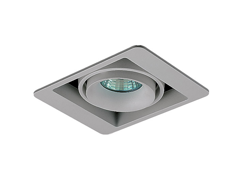 Встраиваемый светильник под сменную лампу DL18615/01WW-SQ Silver Grey/Black Lumme
