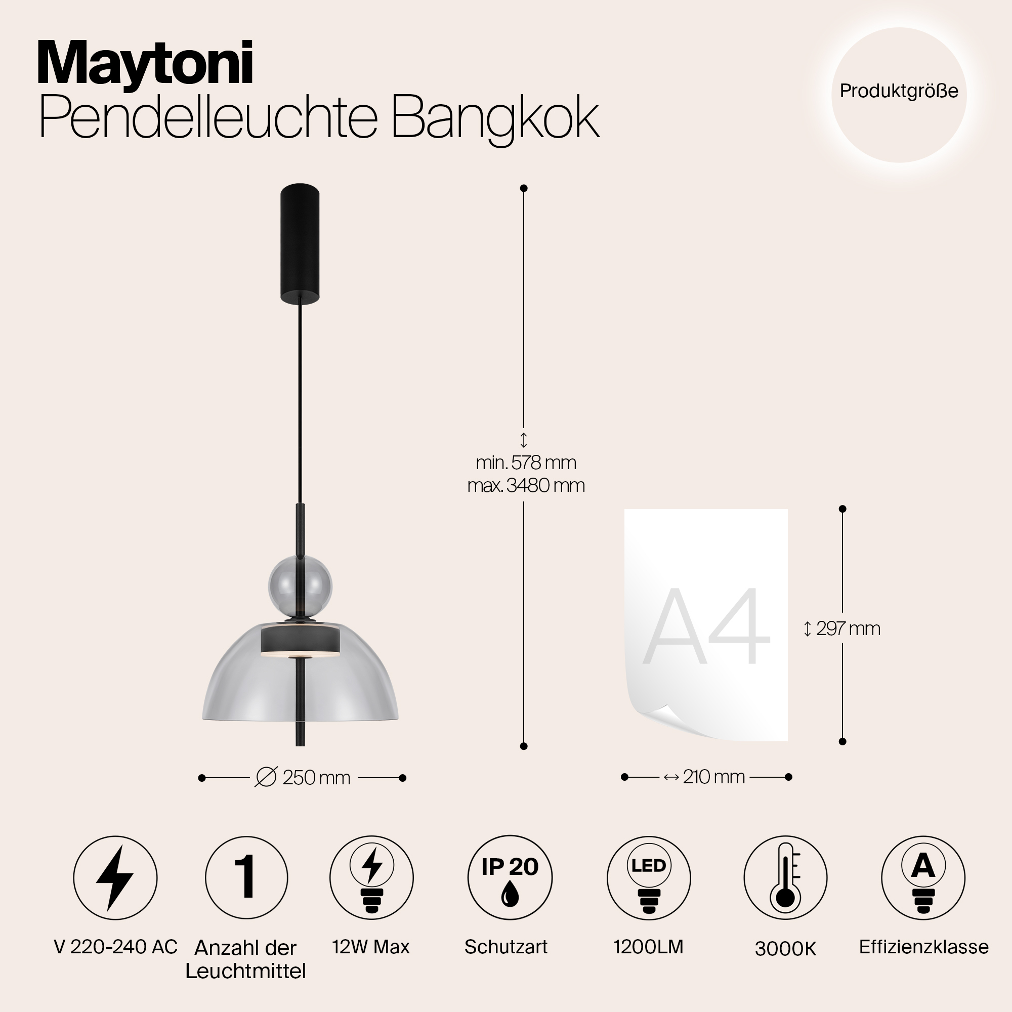 Подвесной светильник Maytoni MOD185PL L11B3K1