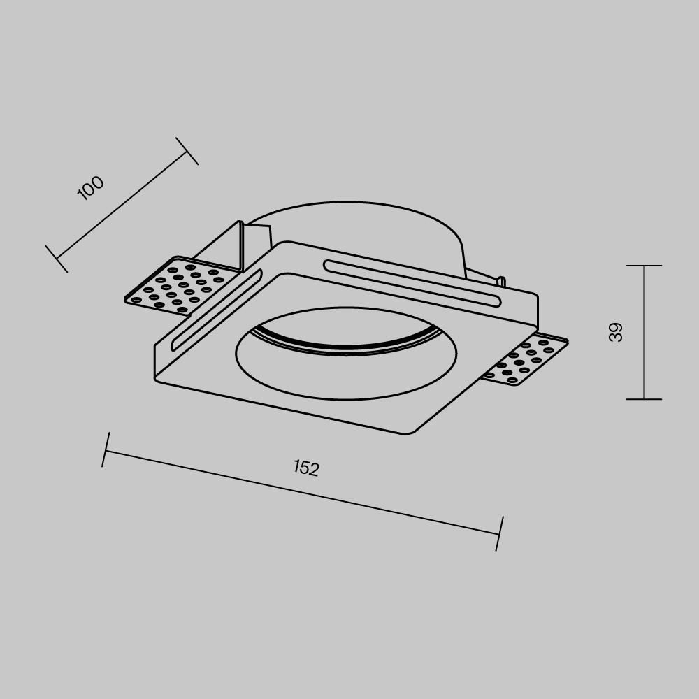 Встраиваемый светильник Technical DL002 GU10 01