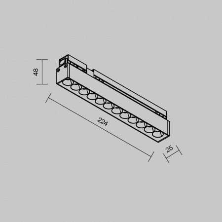 Уличный трековый светильник Outdoor O-TR02-2-S-12WB3K