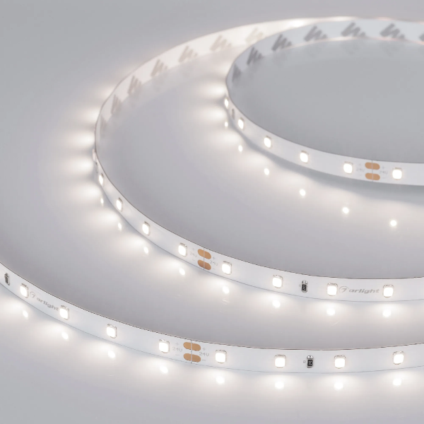 Светодиодная лента RT 2-5000 24V Day4000 (2835, 300 LED, CRI98) (Arlight, 7.2 Вт/м, IP20) 021408