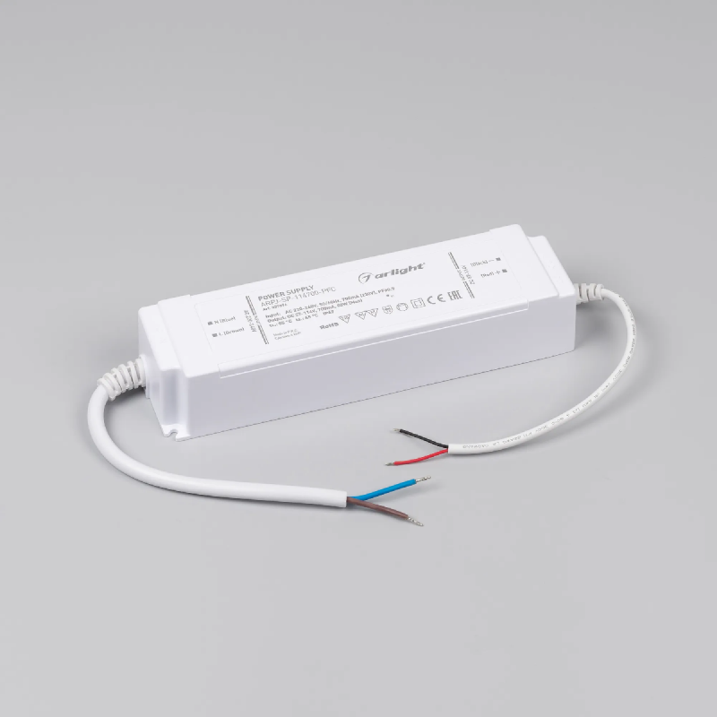 Блок питания ARPJ-SP-114700-PFC (80W, 57-114V, 0.7A) (Arlight, IP67 Пластик, 5 лет) 037896