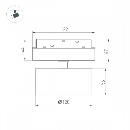 Светильник MAG-ORIENT-RONDO-R120-15W Day4000-MIX (WH, 110 deg, 48V, TUYA Zigbee) (Arlight, IP20 Металл, 5 лет) 048356