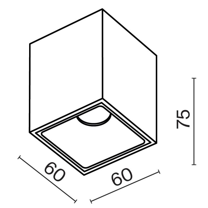Потолочный светильник Technical C065CL-8W4K-SQ-B