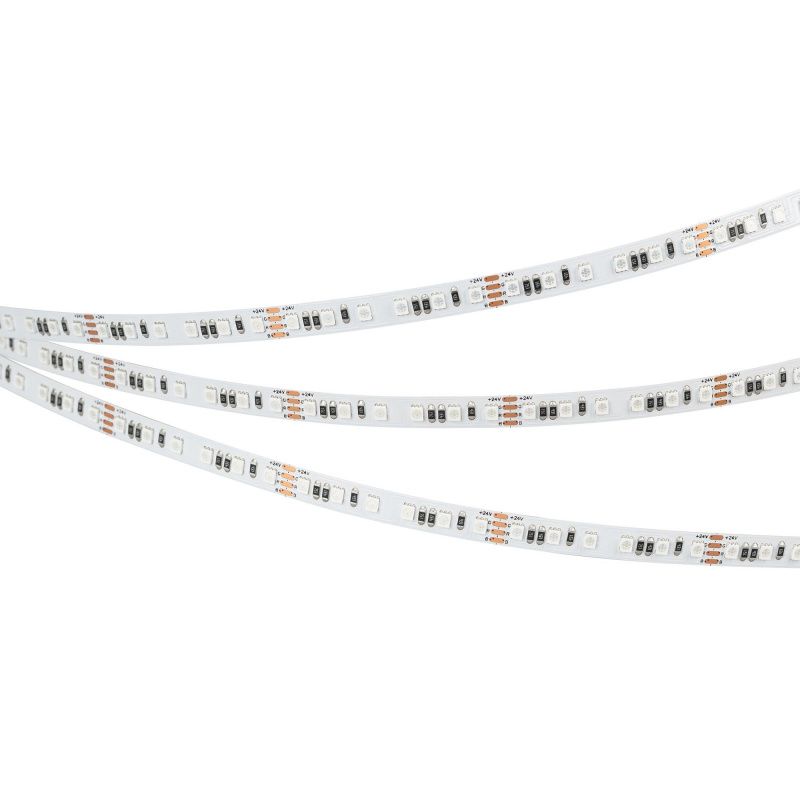 Светодиодная лента RT-A120-8mm 24V RGB (12 W/m, IP20, 5m) (Arlight, 5 лет) 042905(1)