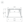 Профиль KLUS-POWER-RW70F-2000 ANOD (Arlight, Алюминий) 019881
