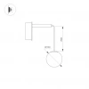 Светильник SP-BEADS-WALL-HANG-R130-6W Day4000 (BK-GD, 180 deg, 230V) (Arlight, IP20 Металл, 3 года) 037065