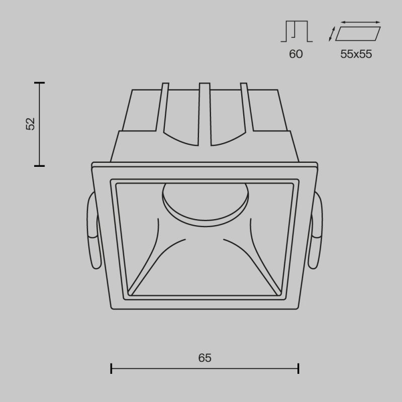 Встраиваемый светильник Technical DL043-01-10W4K-D-SQ-WB