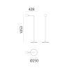 Торшер Ixa Reading White/Grey