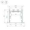 Профиль LINIA49-F-M-2500 WHITE (Arlight, Алюминий) 059365