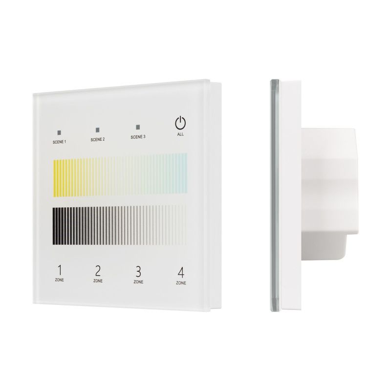 INTELLIGENT ARLIGHT Сенсорная панель SMART-DALI-301-11-4G-3SC-DT8 Белая (230V, встраиваемая, 2.4G) (IARL, IP20 Пластик, 5 лет) 060791