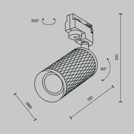 Трековый светильник Technical TR011-1-GU10-W