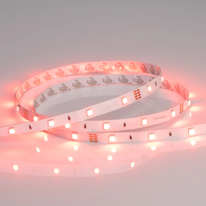 Светодиодная лента RT-B30-10mm 24V RGB (7.2 W/m, IP20, 5060, 5m) (Arlight, Открытый) 022066(2)
