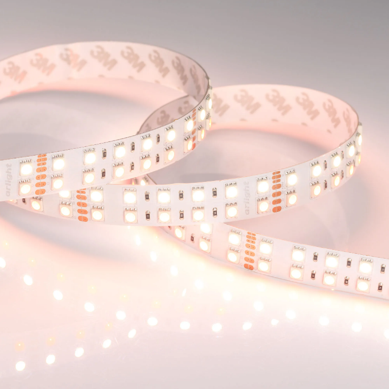 Светодиодная лента RT 2-5000 24V RGB-Day 2x2 (5060, 720 LED, LUX) (Arlight, 32 Вт/м, IP20) 018144(1)