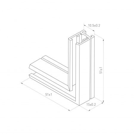 Коннектор угловой MAG-MICROCOSM-CON-L90 (BK) (Arlight, IP20 Металл, 3 года) 062218