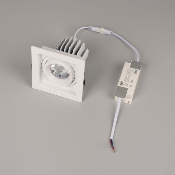 Светильник MS-VORTEX-BUILT-S117x117-20W Warm3000 (WH-WH, 20 deg, 230V) (Arlight, IP20 Металл, 5 лет) 057916