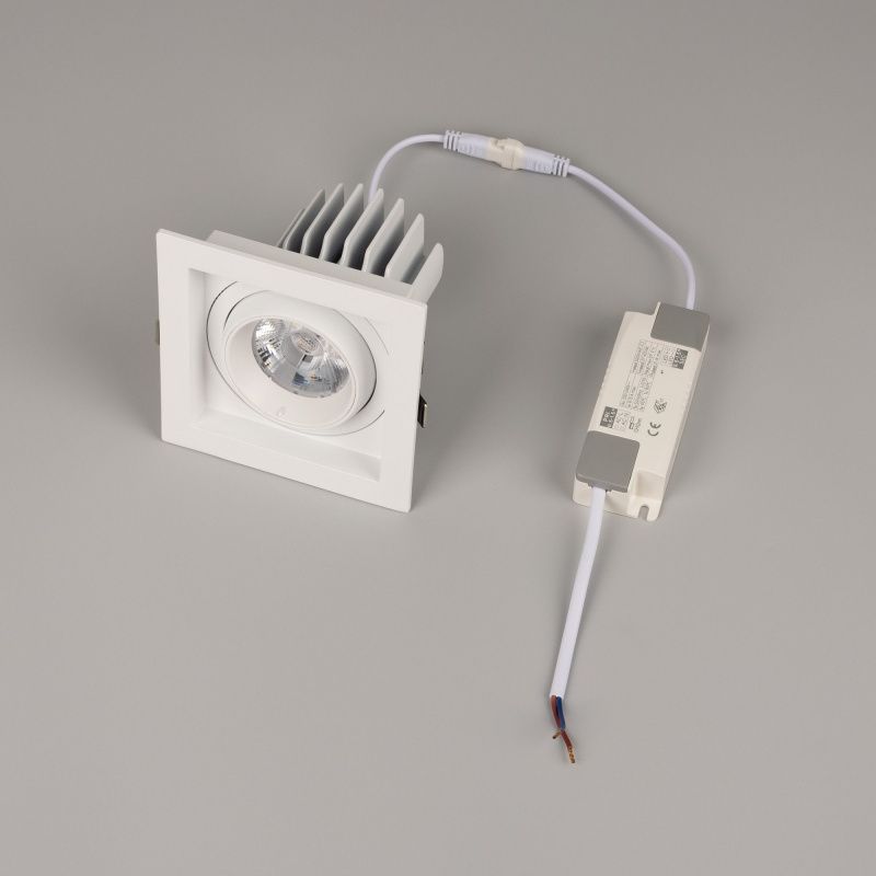 Светильник MS-VORTEX-BUILT-S117x117-20W Warm3000 (WH-WH, 20 deg, 230V) (Arlight, IP20 Металл, 5 лет) 057916