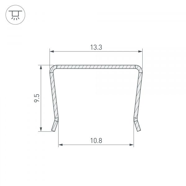 Профиль гибкий WPH-FLEX-1212-1000  (Arlight, Сталь) 062497