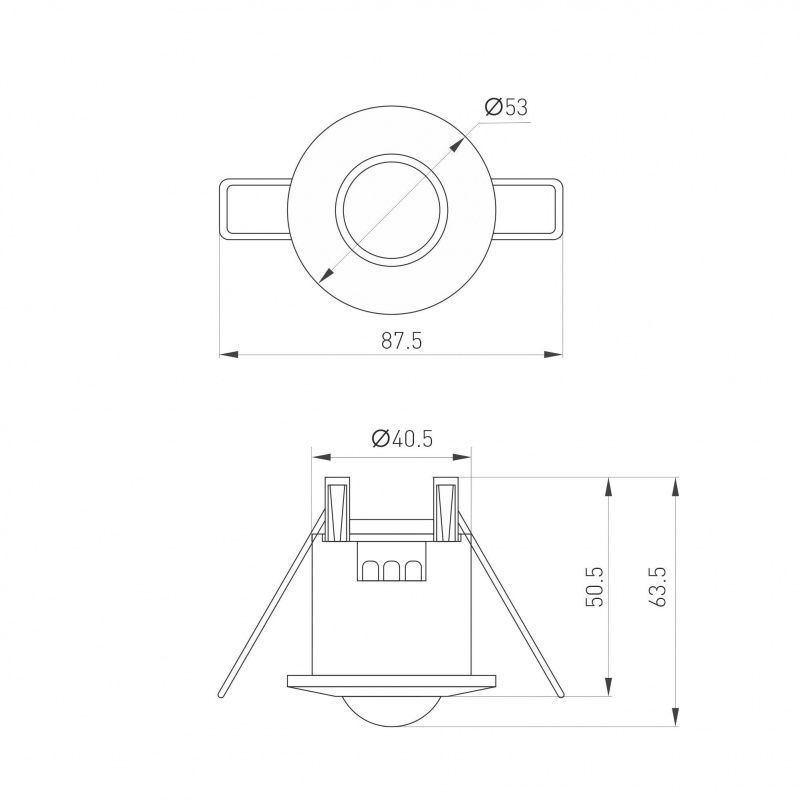 Датчик движения PRIME-PIR-BUILT-R53-200W (230V, 1.7A, MULTI, IP20) (Arlight, IP20 Пластик, 2 года) 031844