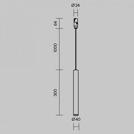Трековый подвесной светильник Technical TR210-1-5W3K-M-B