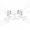 Угол S2-LINIA69-F-X90 крестовой (Arlight, Металл) 021281
