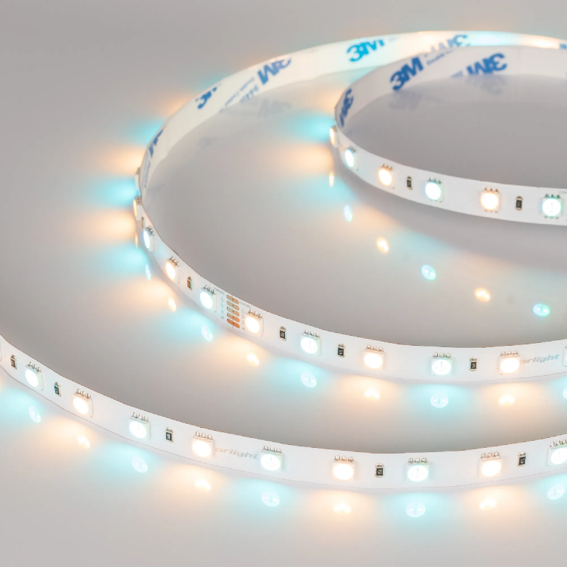 Светодиодная лента RT-B60-10mm 24V RGBW-Warm (14.4 W/m, IP20, 5060, 5m) (Arlight, Открытый) 018327(2)