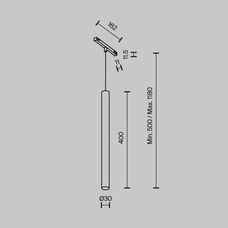 Трековый светильник Technical TR245-4-7WTW-DD2-B