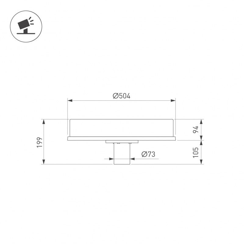 Светильник OXOR-LEIS-BUE-504x504x199-30W Day4000 (BK, 120 deg, 230V) IP66 (Arlight, -) 058188