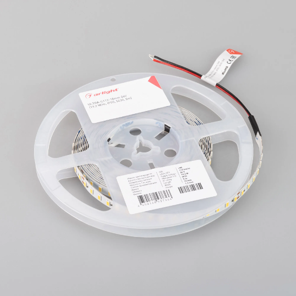 Светодиодная лента ULTRA-C112-10mm 24V White6000 (19.2 W/m, IP20, 5630, 5m) (Arlight, высок.эфф.160 лм/Вт) 037456