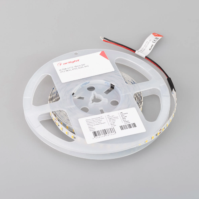 Светодиодная лента ULTRA-C112-10mm 24V Warm3000 (19.2 W/m, IP20, 5630, 5m) (Arlight, высок.эфф.160 лм/Вт) 037452