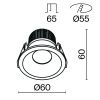 Встраиваемый светильник Technical DL034-01-06W3K-B