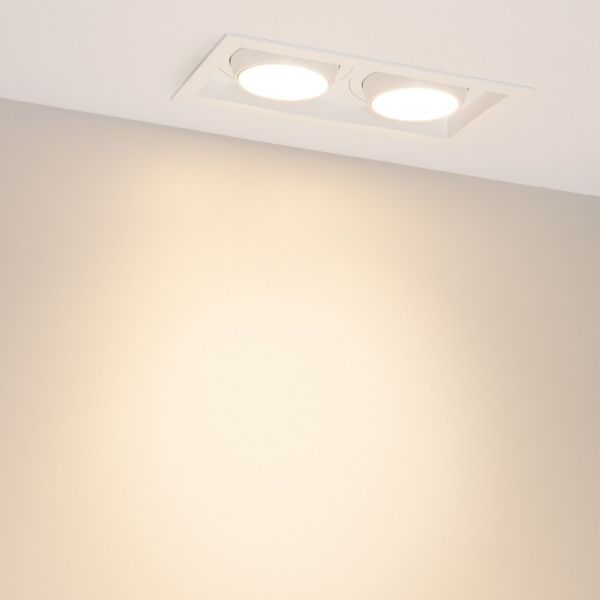 Светильник MS-VORTEX-BUILT-S250x140-2x30W Warm3000 (WH-WH, 50 deg, 230V) (Arlight, IP20 Металл, 5 лет) 042369