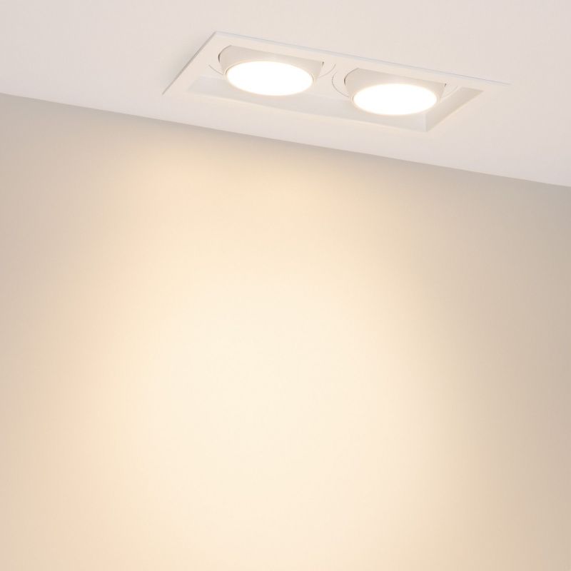 Светильник MS-VORTEX-BUILT-S250x140-2x30W Warm3000 (WH-WH, 50 deg, 230V) (Arlight, IP20 Металл, 5 лет) 042369