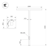 Опора-светильник OXOR-STER-T-2000x100x100-L3000-50W Warm3000 (BK, 230V) IP65 (Arlight, -) 051411